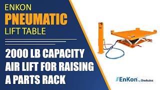 v1657 01 enkon air scissor lift table 2000 lbs capacity parts rack manufacturing increase efficiency