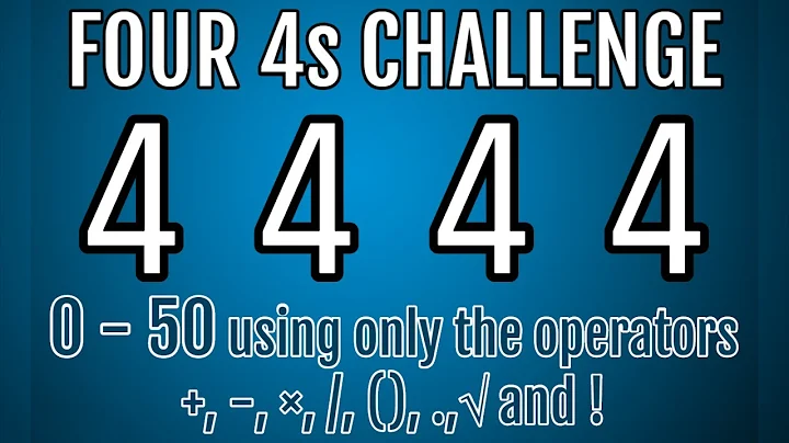 Four 4s Challenge Answers 0-50 | Only for Genius Maths Question