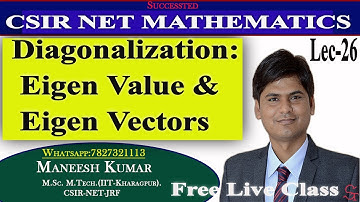 #26 | DIAGONALIZATION | Eigen Value & Eigen Vectors | Linear Algebra Course
