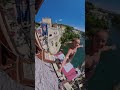 can you imagine diving from this tower on a bridge? 😳 #shorts
