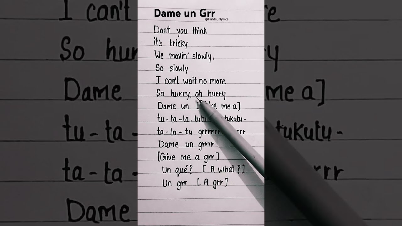 Dame Un Grrr Fantomel & Kate Linn (Lyrics + English Translation) TikTok Trend