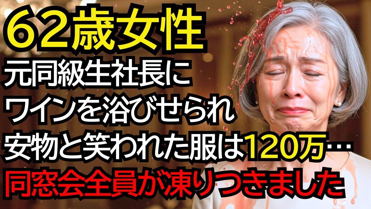 ”雑巾”と呼ばれ全員に無視されていた私──同窓会で主犯の女社長にワインをかけられた直後、120万円のワンピが台無しになり全員が凍りつきました
