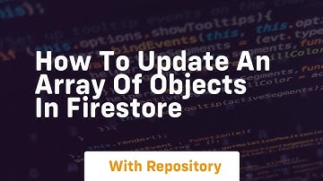 how to update an array of objects in firestore