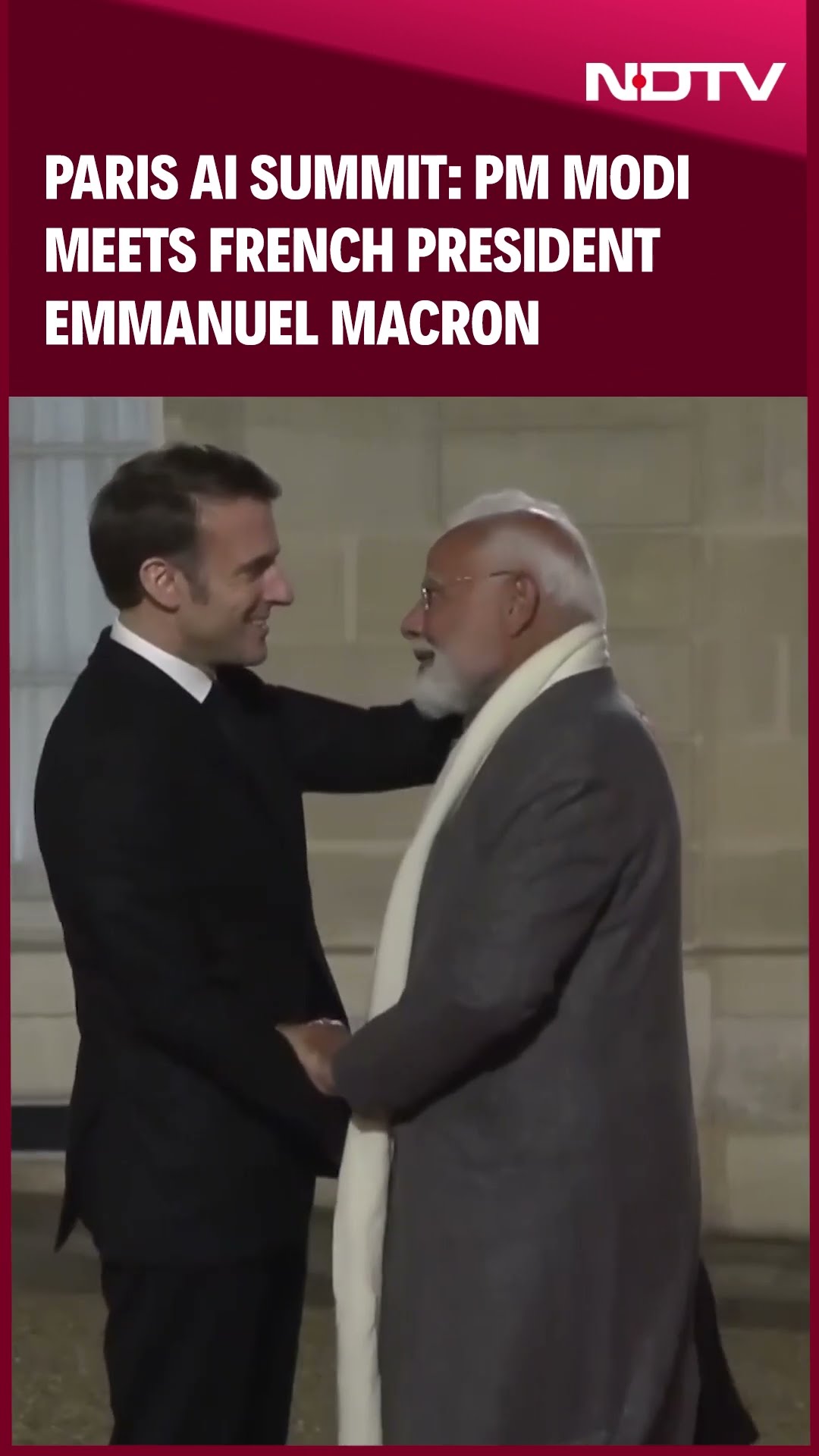 PM Modi Meets French President Emmanuel Macron For Paris AI Summit