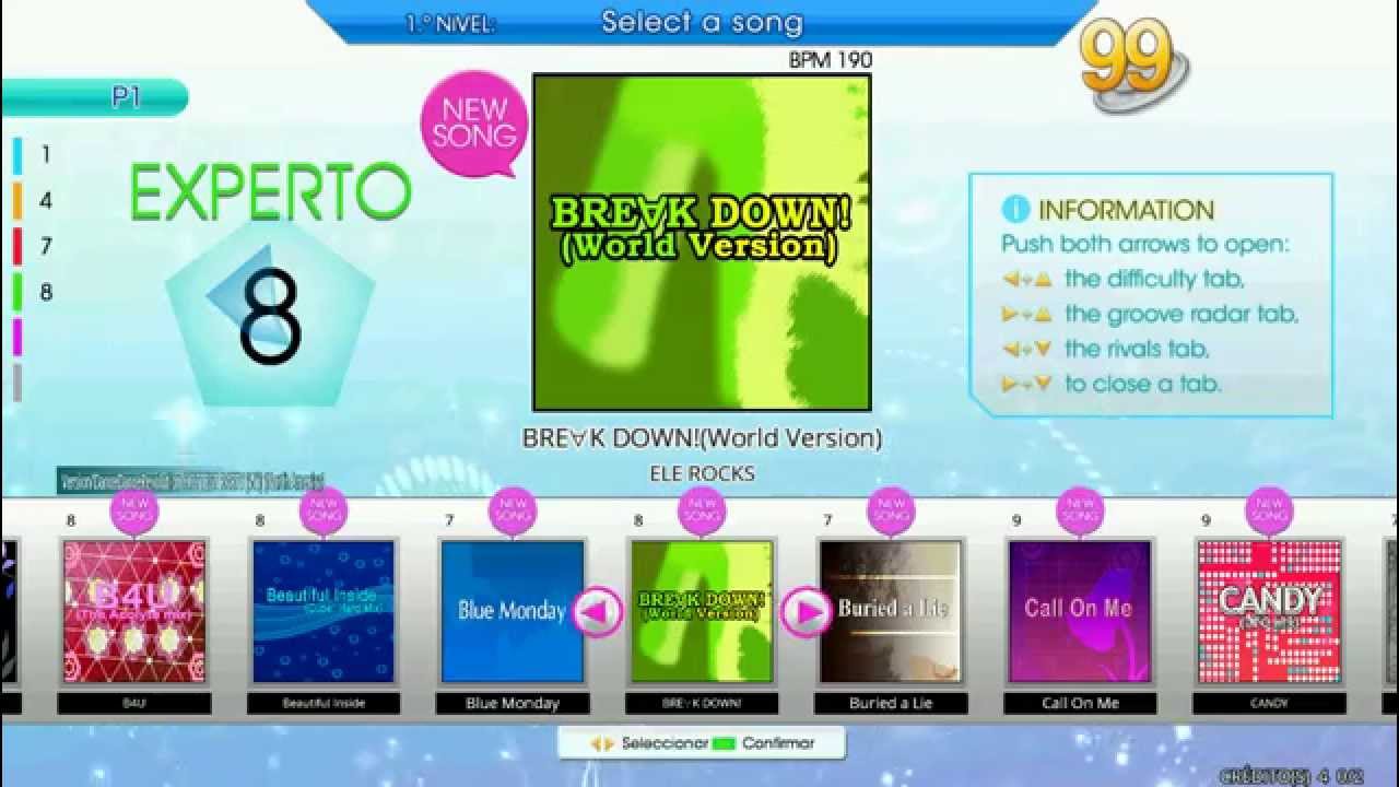 Songs List Dance Dance Revolution Hottest Party 1, 2, 3 SM5 DDR2014