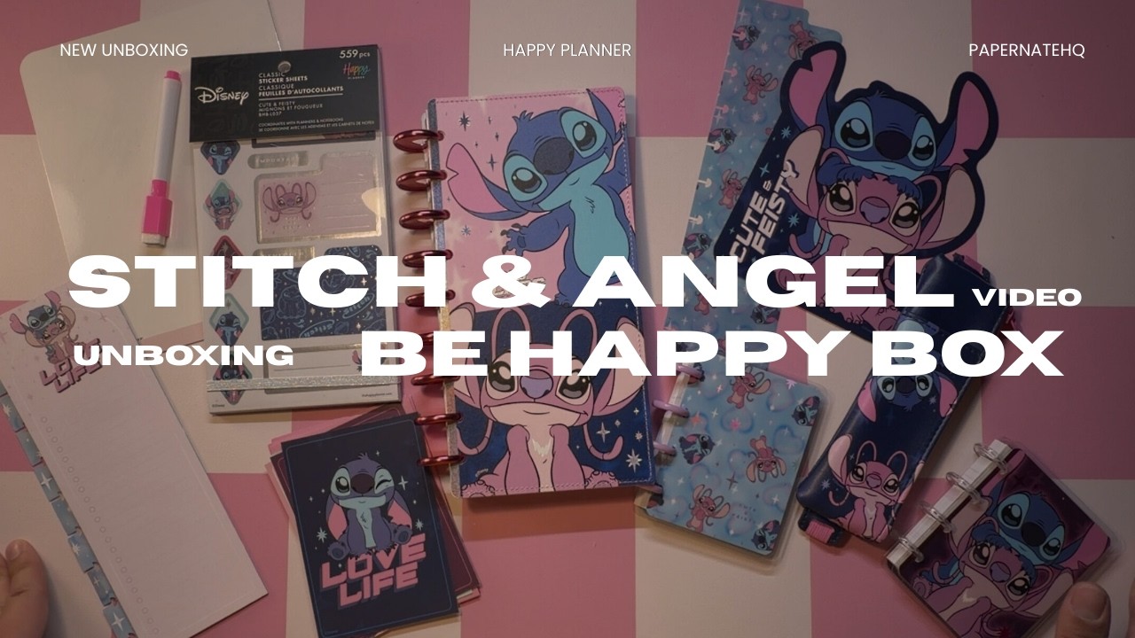 Disney Cute & Feisty Stitch & Angel Be Happy Box Unboxing 🛸 Reveal, Flip Through & First Look!