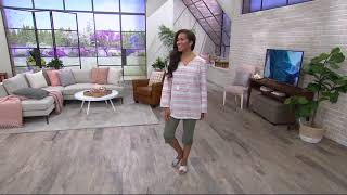 Tunica de gaze de manga comprida Denim Co Beach na QVC