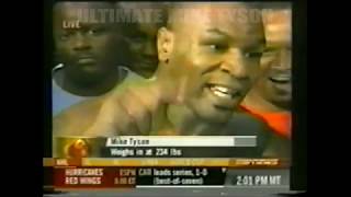 MIKE TYSON/LENNOX LEWIS WEIGH IN - ESPN