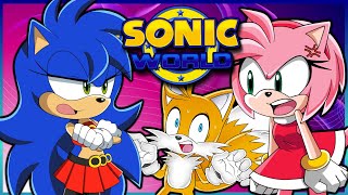 Video thumbnail of "Sonica VS Amy | Tails Plays Sonic World (Female Sonic Mod)"