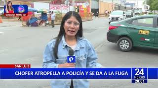San Luis: sujeto embiste a mujer policía en medio de intervención de tránsito