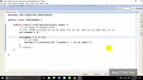 Cấu trúc điều kiện if else trong Java