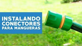 ¿Cómo instalar conectores para mangueras de riego?