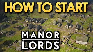 How to Start a city in Manor Lords | Collect food, build homes, gain families & money | Guide #1