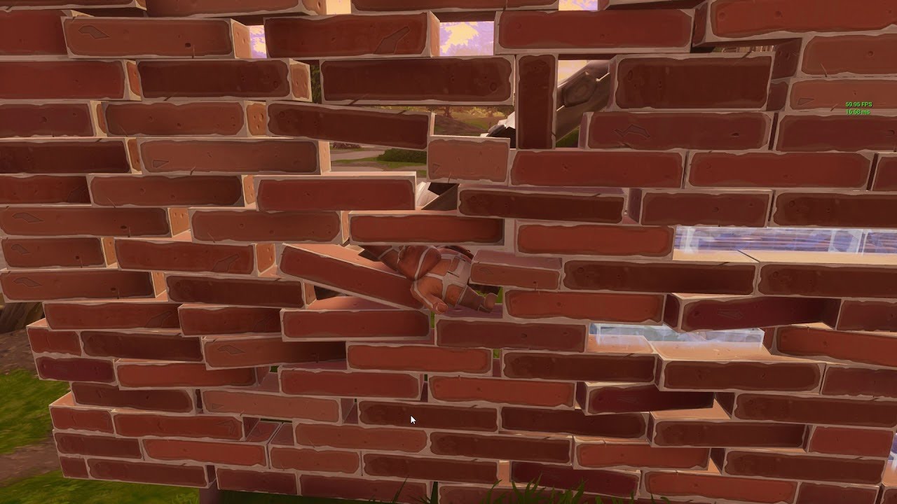 Disguised Gnome in a Brick Wall (SUPER RARE?) Fortnite Battle Royale