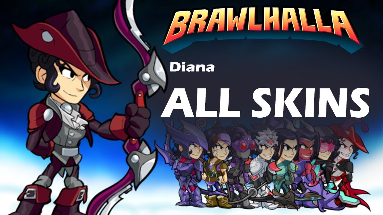 [OLD]Brawlhalla Diana ALL SKINS Showcase YouTube