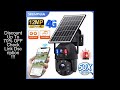 SHIWOJIA 50X ZOOM 12MP 4G Sim Solar Camera Outdoor 360° Wireless WIFI Battery Security Cameras Solar