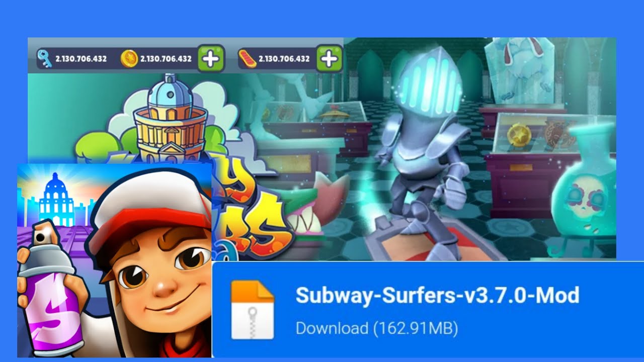 SUBWAY SURFERS APK MOD DINHEIRO INFINITO E TUDO DESBLOQUEADO VERSÃO 3.7 ...