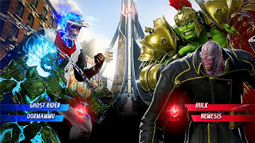 Ghost Rider & Dormmamu VS Nemesis & Hulk (Hardest AI) - Marvel vs Capcom: Infinite Gameplay
