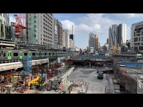 39階178m「渋谷駅桜丘口地区第一種市街地再開発事業 A街区」の様子 2021年4月3日撮影