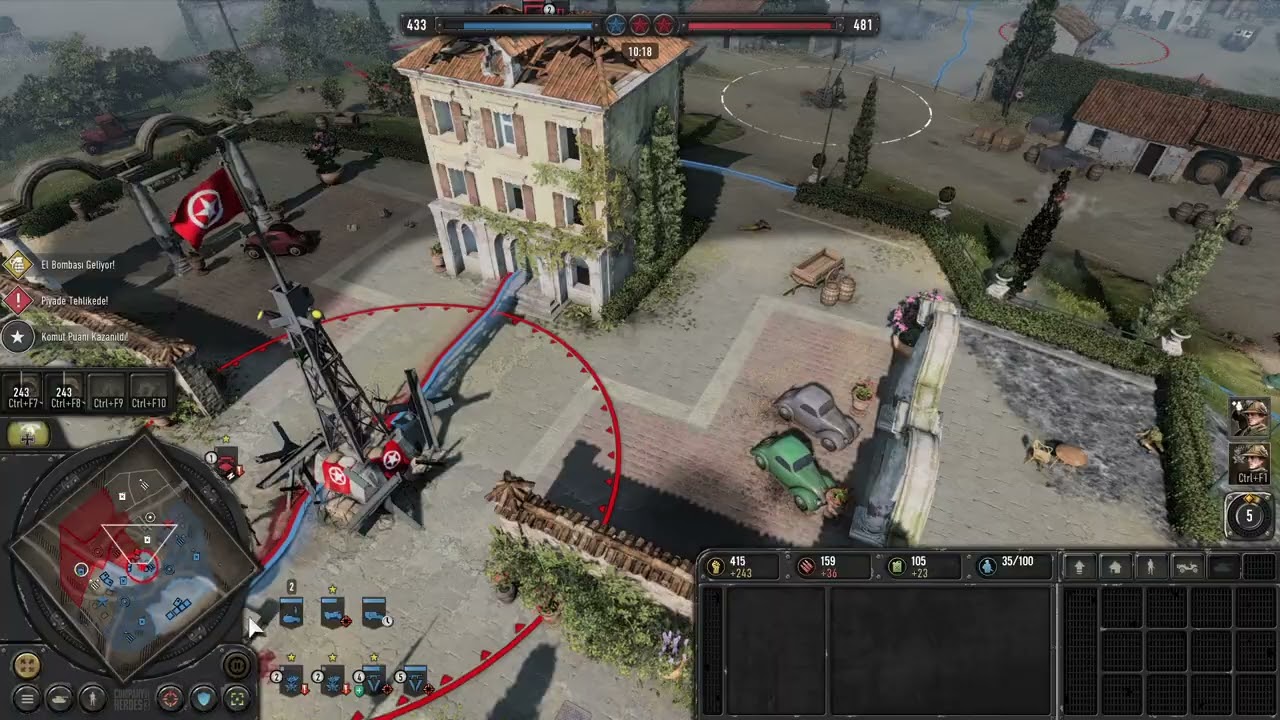 002 - Company of Heroes 3 - AFRİKAKORPS 1v1 Oynayarak Anlatım 