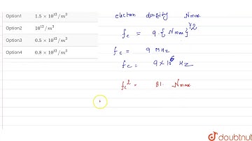What should be the minimum electron density in the ionosphere, for the sky wave propa