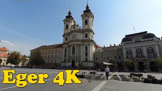 Walk around Eger Hungary. [4K]