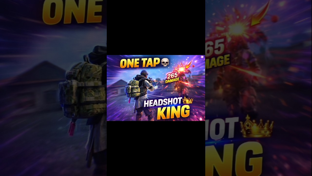 ONE TAP HEADSHOT 💀 | 265 DAMAGE 😱 Free Fire Shorts 🔥