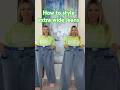 2 ways to style extra wide jeans #jeans #styling #howtowear