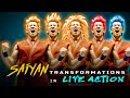 Every saiyan transformation in real life  challenge goku ep 1 live action dbz