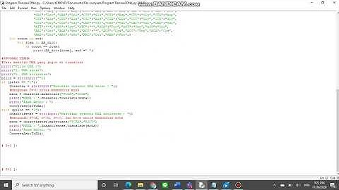 Program Translasi DNA ke Asam Amino(Tugas Besar Pengenalan Komputasi KU1102)