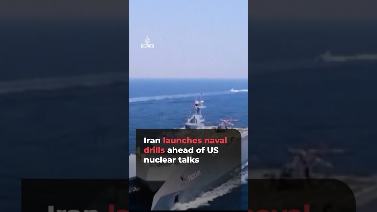 إيران تُجري مناورات بحرية قبيل المحادثات النووية مع الولايات المتحدة | #ajshorts