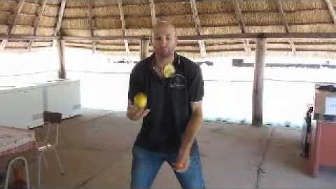 Juggling while eating Apple
