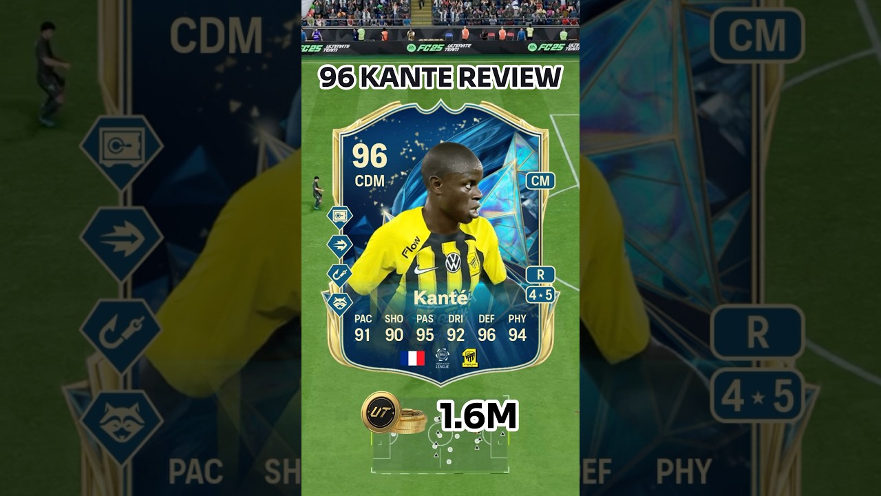 96 TOTS Kanté Review 🇫🇷💎 The Best CDM in FC25? 