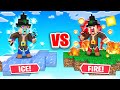 USING FIRE Magic vs ICE Wizard in Minecraft