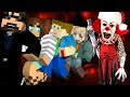 SCARY CLOWN WANTS US DEAD! *IT* Murder Run! in Minecraft!