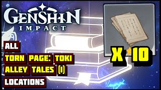 Genshin Impact - All Torn Page: Toki Alley Tales (I) Locations