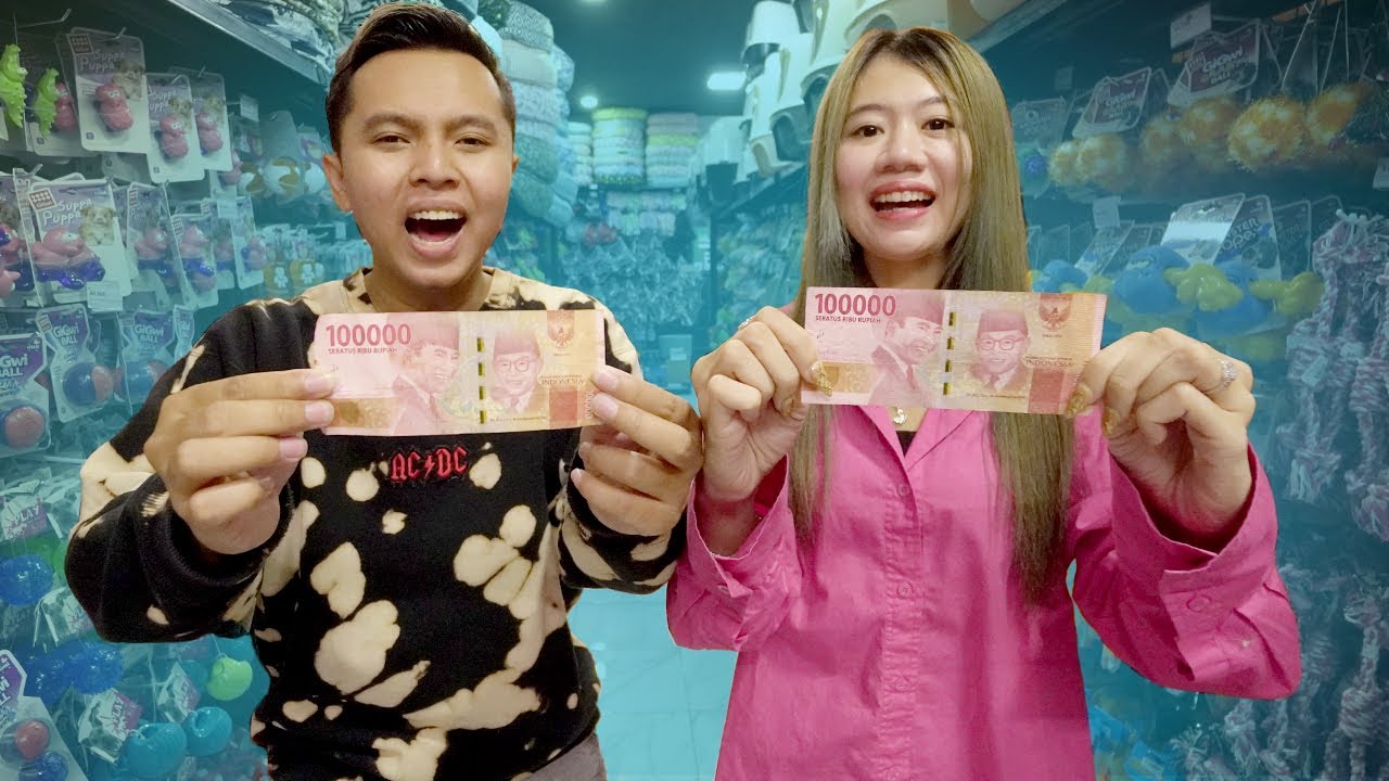 TANTANGAN BELANJA 100 RIBU BUAT BOO KUCING!! SIAPA YANG MENANG??