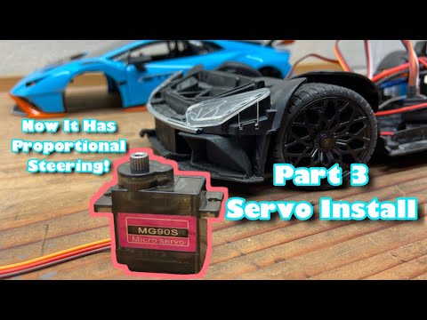 Rastar Lamborghini STO – 9G Metal Gear Micro Servo Install – Toy Grade to Hobby-ish Grade Part 3