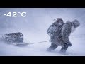 Alone in the Arctic at −42°C | Fighting a Deadly Blizzard in a Hot Tent