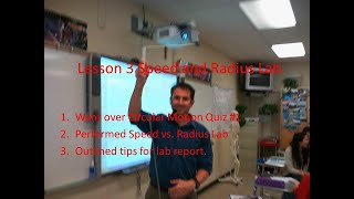 Physics 20 Circular Motion Lesson 3 Speed and Radius Lab