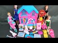 4 Minutes Satisfying With Unboxing Pink Barbie Princess House and Doll Set Toys Review Toys | ASMR