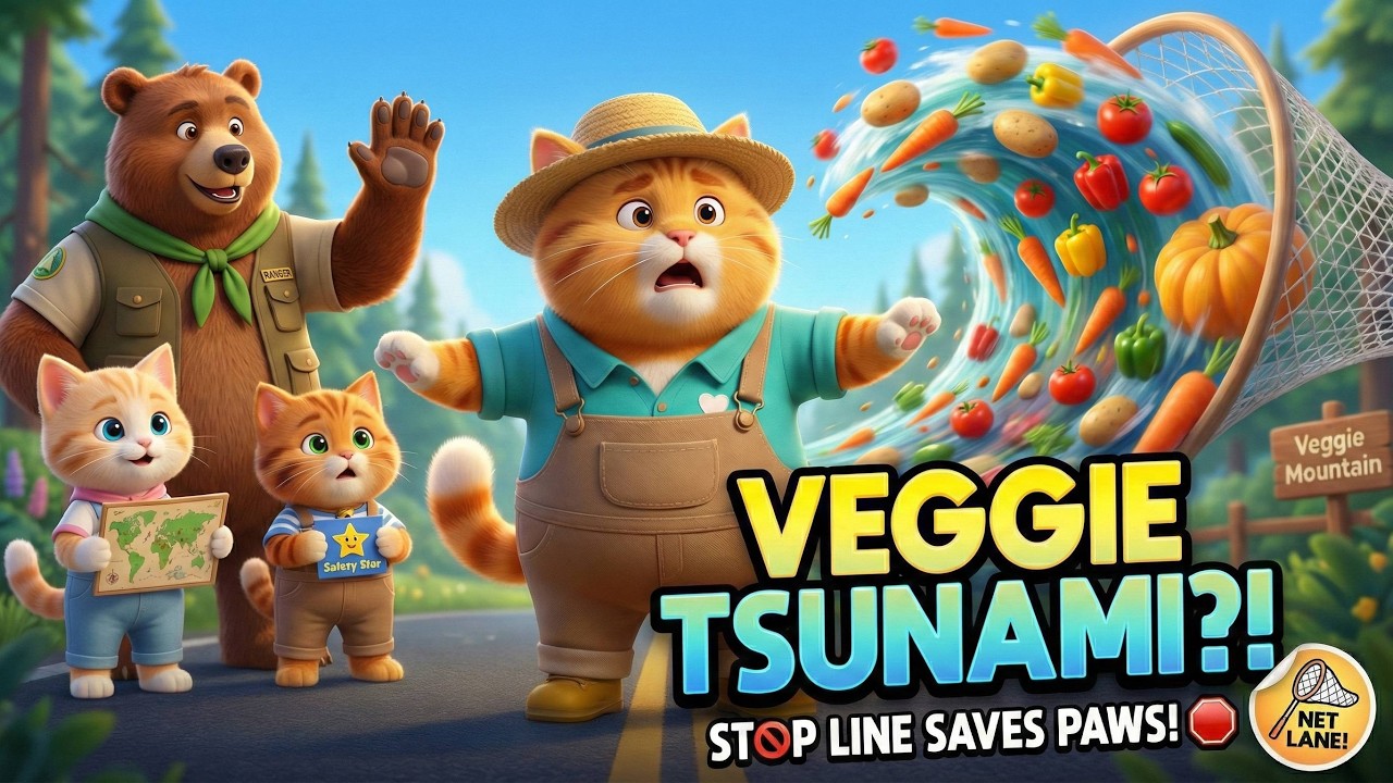 Veggie River Mystery 🌽🥕 The Mysterious Vegetable River! Stop Line Safety Rescue | Max Farm Family