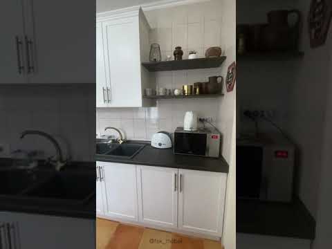 Мдф кухня / Белая кухня / Открытые полки / Мир Кухни Нальчик