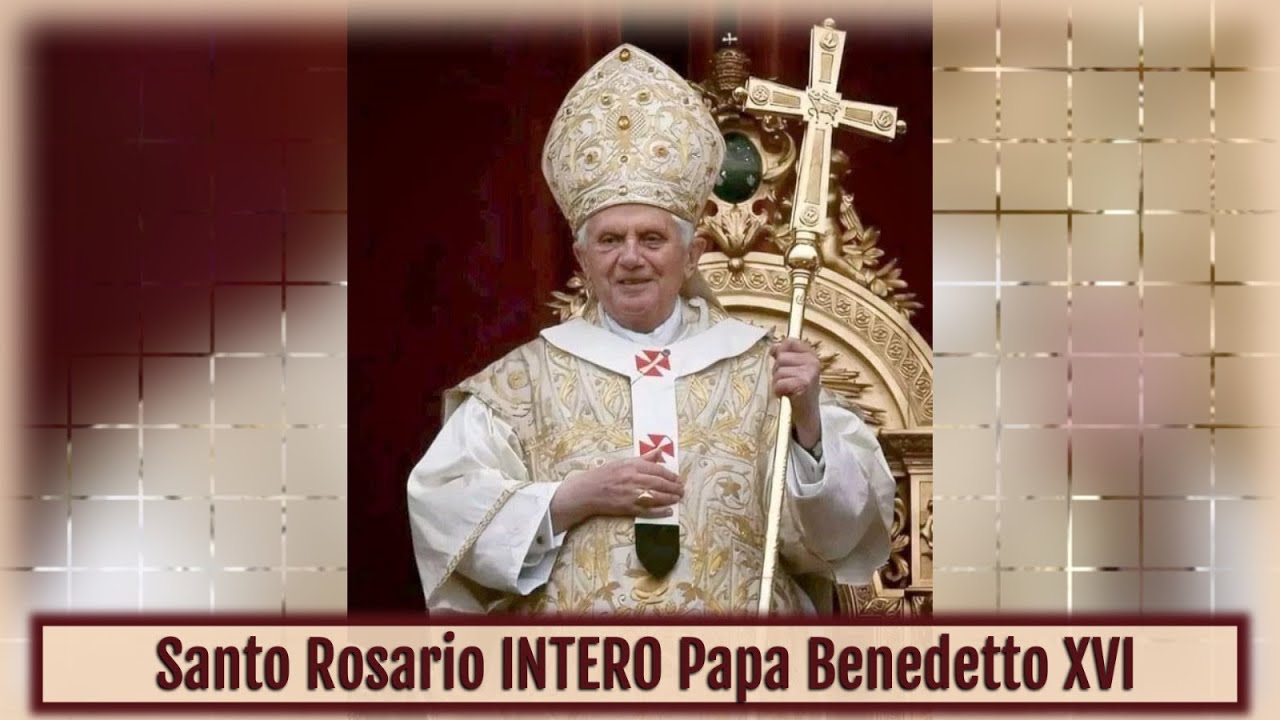 Santo Rosario intero latino Papa Benedetto XVI tutti i Misteri (con
