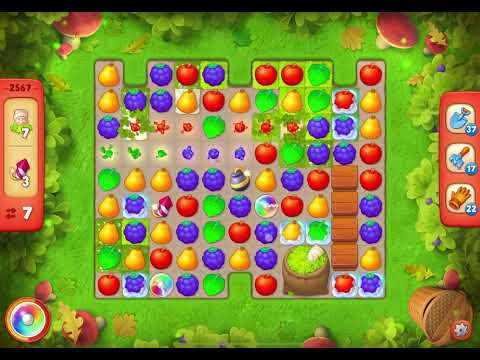 GardenScapes Level 2567 no boosters (15 moves)