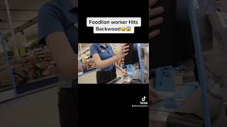 Foodlion Worker hits joint on the clock😂 #shorts #shortvideo #1ksubscribers