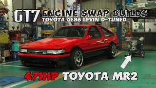 Gt7 Builds Toyota Ae86 Levin D-Tuned With Mr2 3S-Gte Engine Swap Spec Iii Power Pack