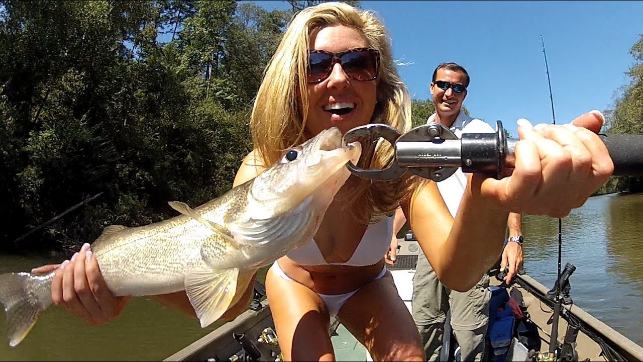 girls like you Girls Surprising Catch A Walleye on Lake Lanier Georgia