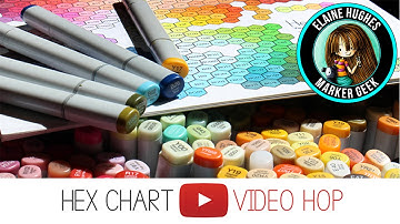 Hex Chart Hop: The Greeting Farm Sage Copic Video (speed colouring)