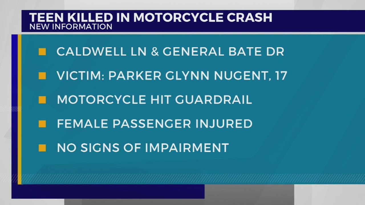 Teen killed in motorcycle crash - YouTube